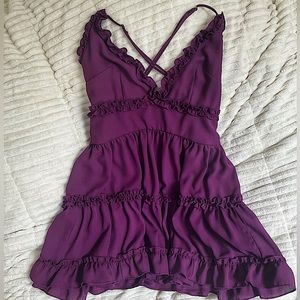 Lucy in the Sky Michaela Ruched Ruffle Dress